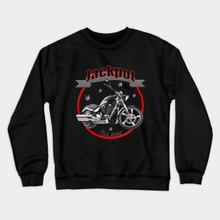 Jackpot U.S.A.Star Motorcycle Crewneck Sweatshirt